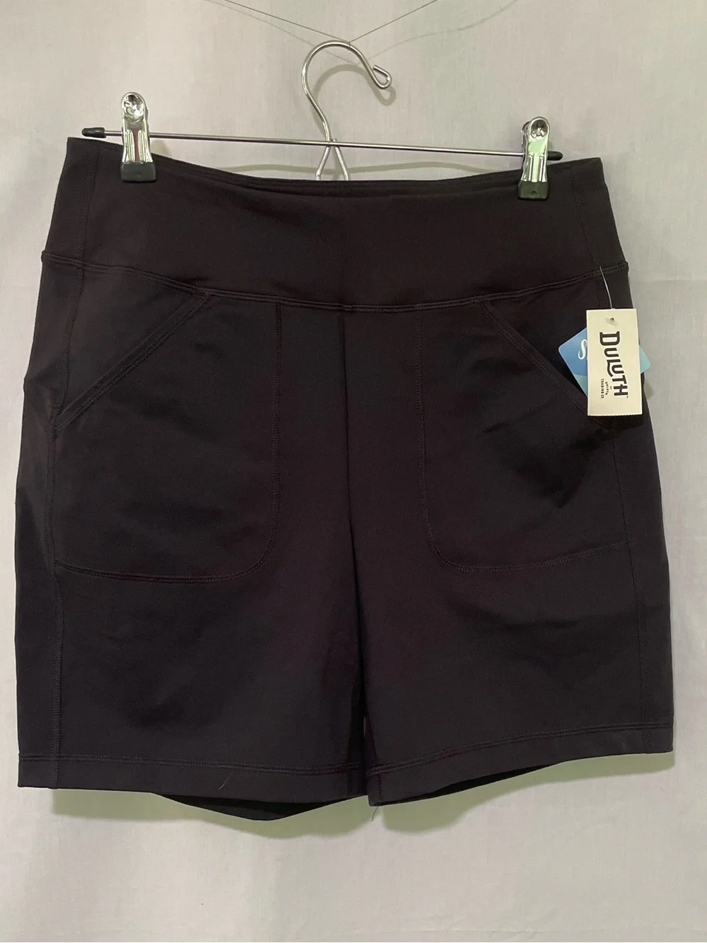 Duluth Trading Co Black Women's NoGA Classic 7” Utility Stretch Shorts Size - Picture 1 of 14